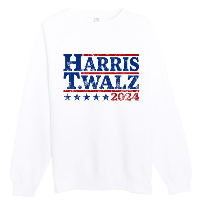 Harris Walz 2024 Funny Harris Walz Premium Crewneck Sweatshirt