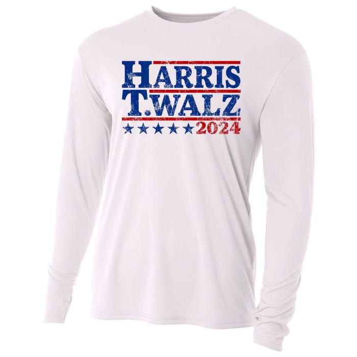 Harris Walz 2024 Funny Harris Walz Cooling Performance Long Sleeve Crew