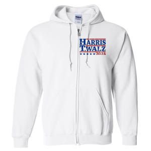 Harris Walz 2024 Funny Harris Walz Full Zip Hoodie