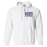 Harris Walz 2024 Funny Harris Walz Full Zip Hoodie