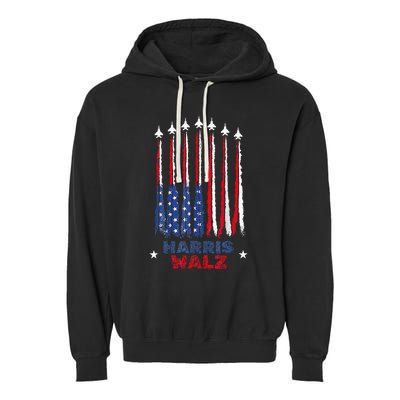 Harris Waltz 2024 Kamala Harris Vice President Retro Voting Garment-Dyed Fleece Hoodie