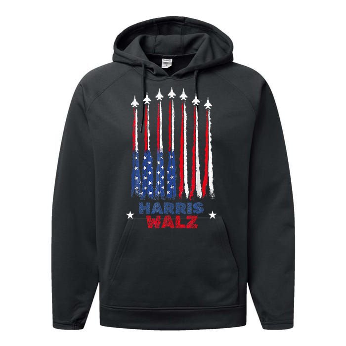 Harris Waltz 2024 Kamala Harris Vice President Retro Voting Performance Fleece Hoodie