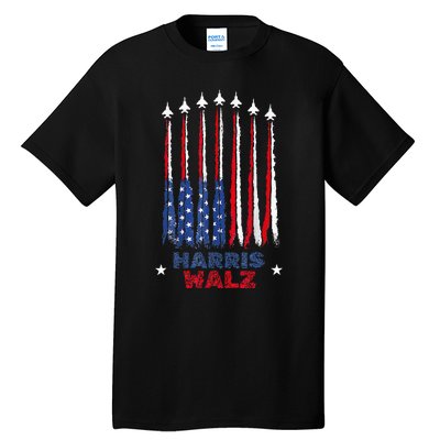 Harris Waltz 2024 Kamala Harris Vice President Retro Voting Tall T-Shirt