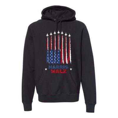 Harris Waltz 2024 Kamala Harris Vice President Retro Voting Premium Hoodie