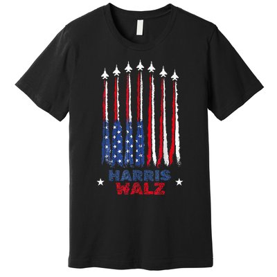 Harris Waltz 2024 Kamala Harris Vice President Retro Voting Premium T-Shirt