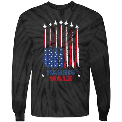 Harris Waltz 2024 Kamala Harris Vice President Retro Voting Tie-Dye Long Sleeve Shirt