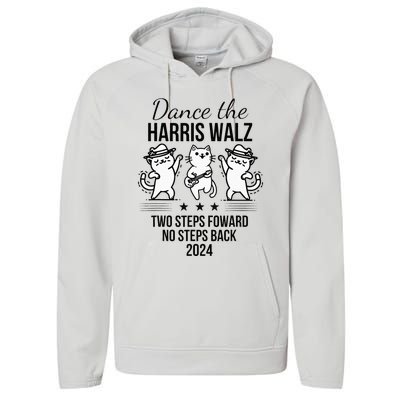 Harris Walz 2024 Waltz Dance 2 Steps Forward Performance Fleece Hoodie