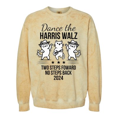 Harris Walz 2024 Waltz Dance 2 Steps Forward Colorblast Crewneck Sweatshirt