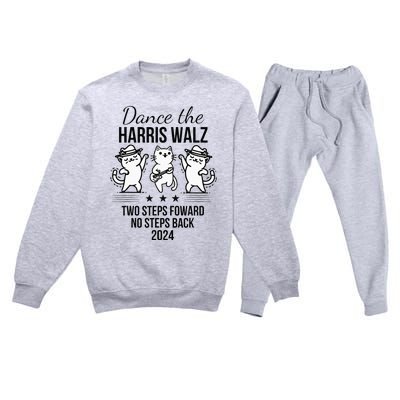 Harris Walz 2024 Waltz Dance 2 Steps Forward Premium Crewneck Sweatsuit Set