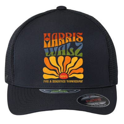 Harris Waltz 2024 For A Brighter Tomorrow Boho Aesthetic Flexfit Unipanel Trucker Cap