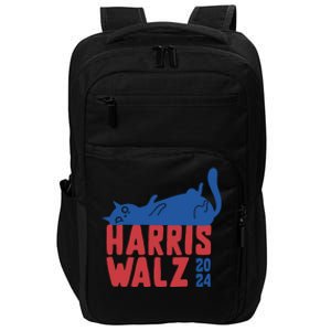 Harris Walz 2024 Cat Ladies For Kamala Impact Tech Backpack