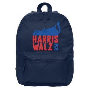 Harris Walz 2024 Cat Ladies For Kamala 16 in Basic Backpack