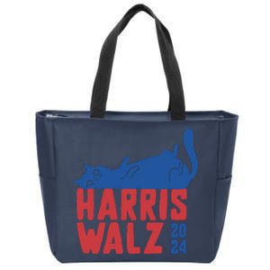 Harris Walz 2024 Cat Ladies For Kamala Zip Tote Bag