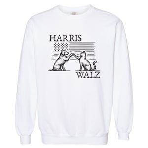 Harris Walz 2024 President American Flag Kamala Harris Waltz Garment-Dyed Sweatshirt