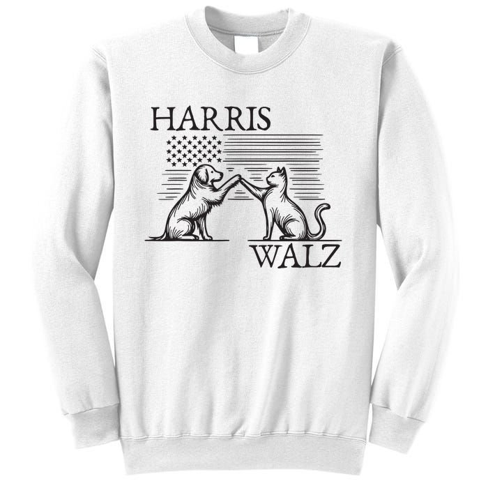 Harris Walz 2024 President American Flag Kamala Harris Waltz Sweatshirt