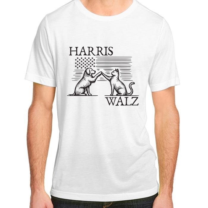 Harris Walz 2024 President American Flag Kamala Harris Waltz Adult ChromaSoft Performance T-Shirt