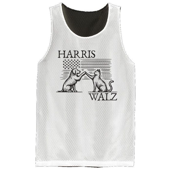 Harris Walz 2024 President American Flag Kamala Harris Waltz Mesh Reversible Basketball Jersey Tank