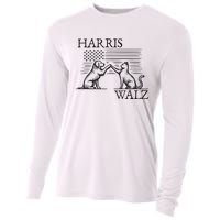 Harris Walz 2024 President American Flag Kamala Harris Waltz Cooling Performance Long Sleeve Crew