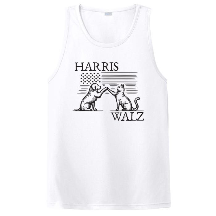 Harris Walz 2024 President American Flag Kamala Harris Waltz PosiCharge Competitor Tank