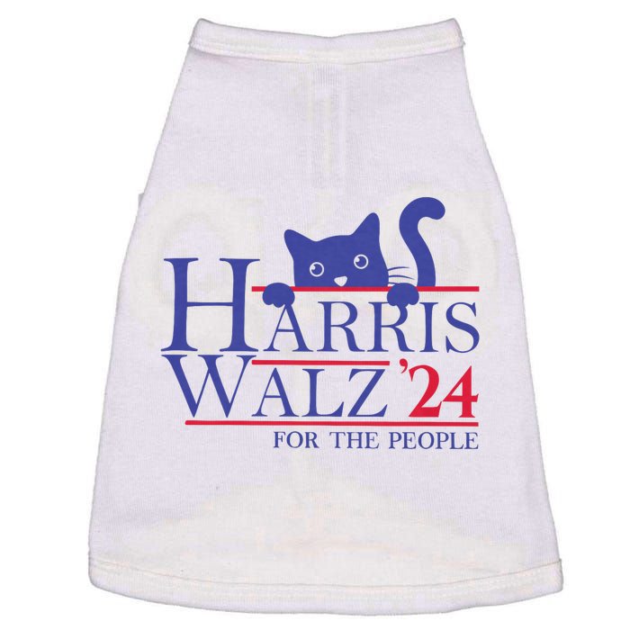 Harris Waltz 2024 For The People Funny Cat Lady Kamala 2024 Doggie Tank