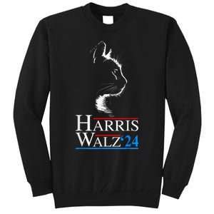 Harris Waltz 2024 Cat Election Kamala Harris Tim Walz 2024 Tall Sweatshirt