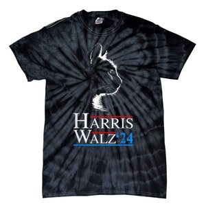 Harris Waltz 2024 Cat Election Kamala Harris Tim Walz 2024 Tie-Dye T-Shirt