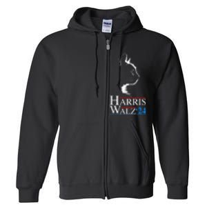 Harris Waltz 2024 Cat Election Kamala Harris Tim Walz 2024 Full Zip Hoodie