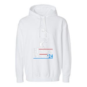 Harris Waltz 2024 Cat Election Kamala Harris Tim Walz 2024 Garment-Dyed Fleece Hoodie