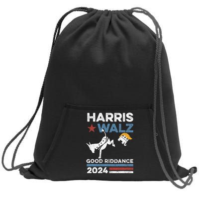 Harris Walz 2024 Election Kamala Harris Waltz Good Riddance Sweatshirt Cinch Pack Bag