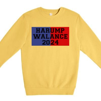 Harump Walance 2024 Harris Trump Walz Vance Funny 2024 Premium Crewneck Sweatshirt