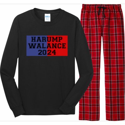 Harump Walance 2024 Harris Trump Walz Vance Funny 2024 Long Sleeve Pajama Set