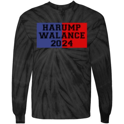 Harump Walance 2024 Harris Trump Walz Vance Funny 2024 Tie-Dye Long Sleeve Shirt