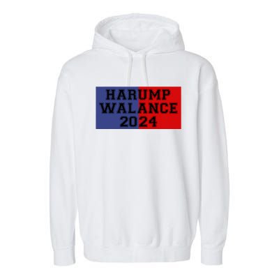 Harump Walance 2024 Harris Trump Walz Vance Funny 2024 Garment-Dyed Fleece Hoodie