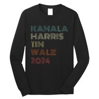 Harris Walz 2024 Kamala Harris Tim Walz Waltz Vintage Style Long Sleeve Shirt