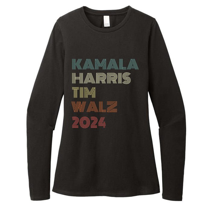 Harris Walz 2024 Kamala Harris Tim Walz Waltz Vintage Style Womens CVC Long Sleeve Shirt