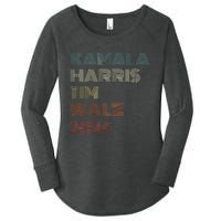 Harris Walz 2024 Kamala Harris Tim Walz Waltz Vintage Style Women's Perfect Tri Tunic Long Sleeve Shirt