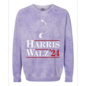 Harris Walz 2024 Cat Election Tim Kamala Colorblast Crewneck Sweatshirt