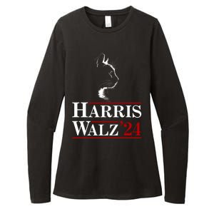 Harris Walz 2024 Cat Election Tim Kamala Womens CVC Long Sleeve Shirt