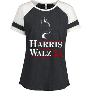 Harris Walz 2024 Cat Election Tim Kamala Enza Ladies Jersey Colorblock Tee