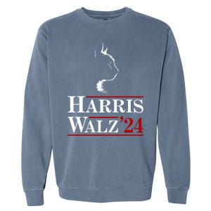 Harris Walz 2024 Cat Election Tim Kamala Garment-Dyed Sweatshirt