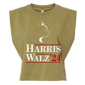 Harris Walz 2024 Cat Election Tim Kamala Garment-Dyed Women's Muscle Tee