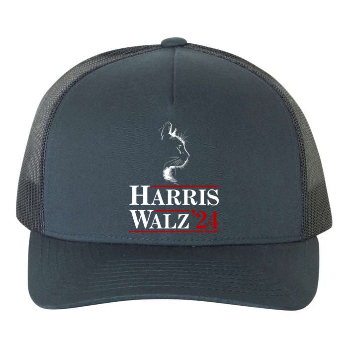 Harris Walz 2024 Cat Election Tim Kamala Yupoong Adult 5-Panel Trucker Hat