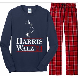 Harris Walz 2024 Cat Election Tim Kamala Long Sleeve Pajama Set