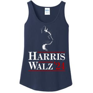 Harris Walz 2024 Cat Election Tim Kamala Ladies Essential Tank