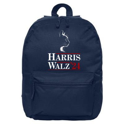 Harris Walz 2024 Cat Election Tim Kamala 16 in Basic Backpack