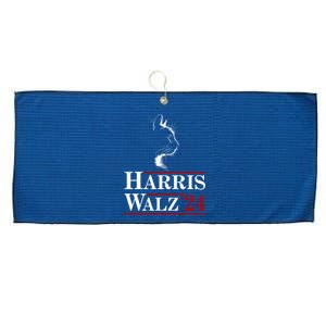 Harris Walz 2024 Cat Election Tim Kamala Large Microfiber Waffle Golf Towel