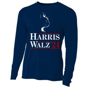 Harris Walz 2024 Cat Election Tim Kamala Cooling Performance Long Sleeve Crew