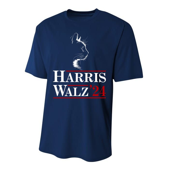 Harris Walz 2024 Cat Election Tim Kamala Performance Sprint T-Shirt