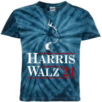 Harris Walz 2024 Cat Election Tim Kamala Kids Tie-Dye T-Shirt