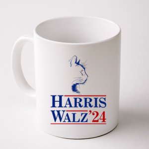 Harris Walz 2024 Cat Election Tim Kamala Coffee Mug